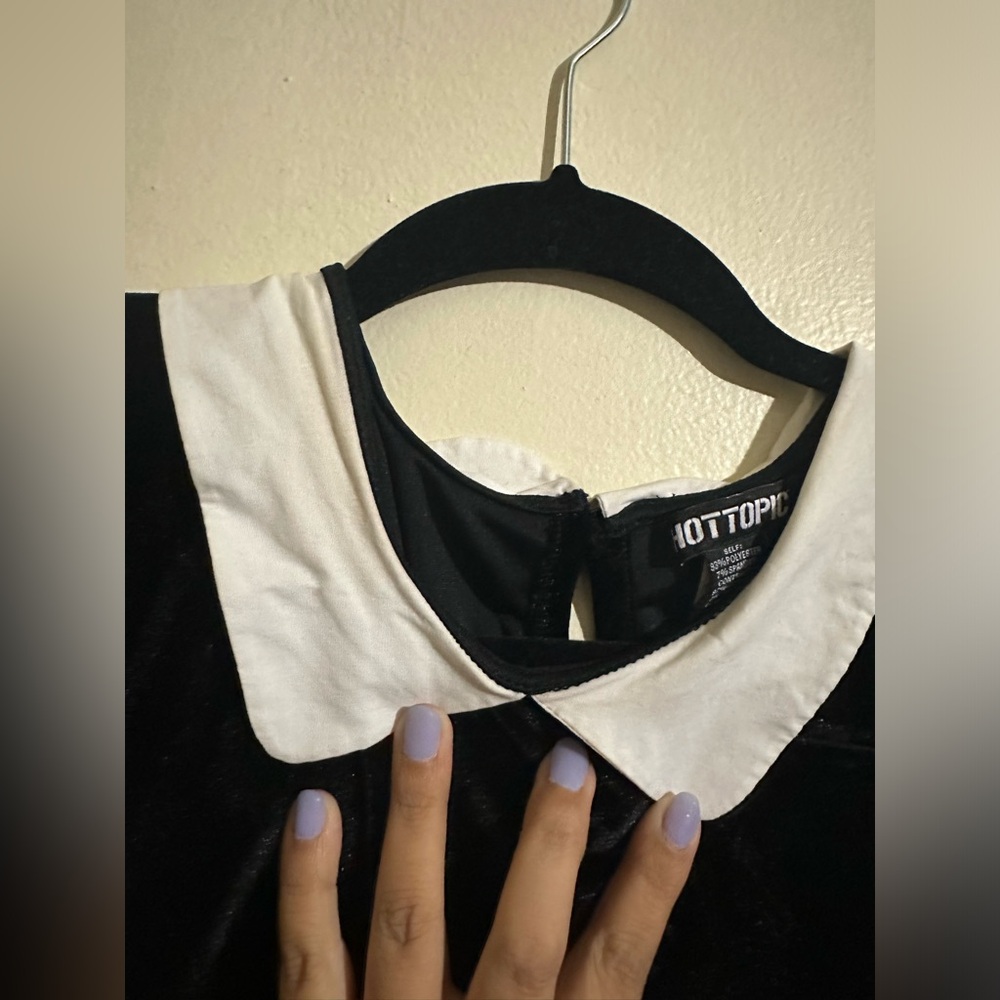 Hot Topic Wednesday Addams Collar Black Dress. - Picture 5 of 8